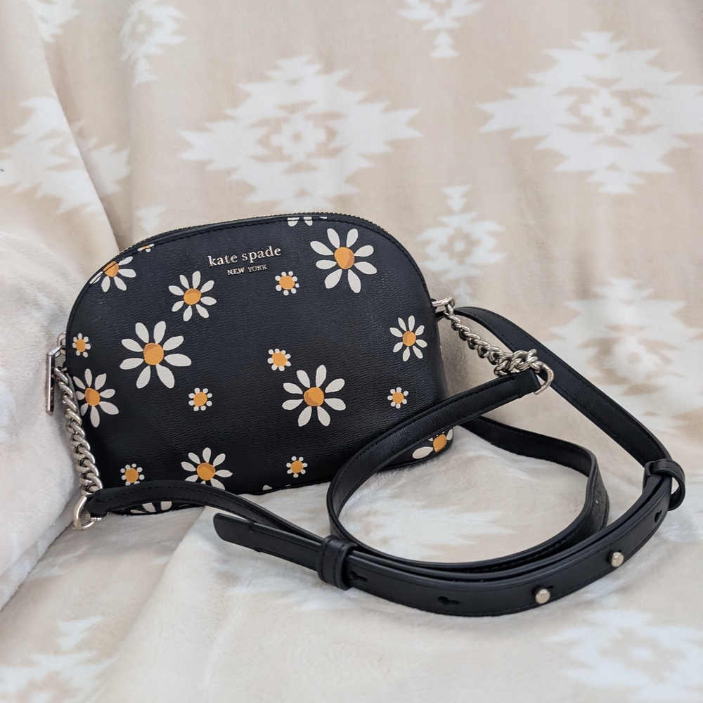 Kate Spade Black Daisy Crossbody Bag